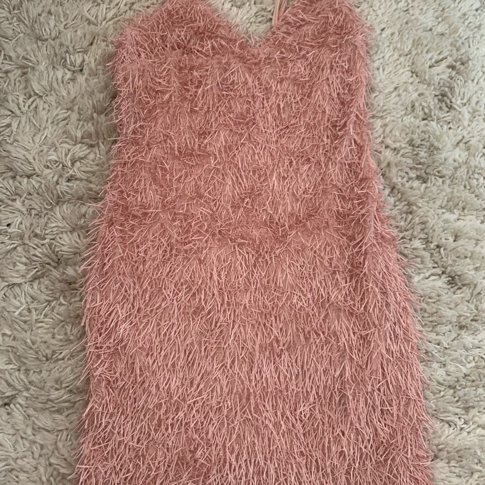 Wasn’t Me Shaggy Dress- Pink